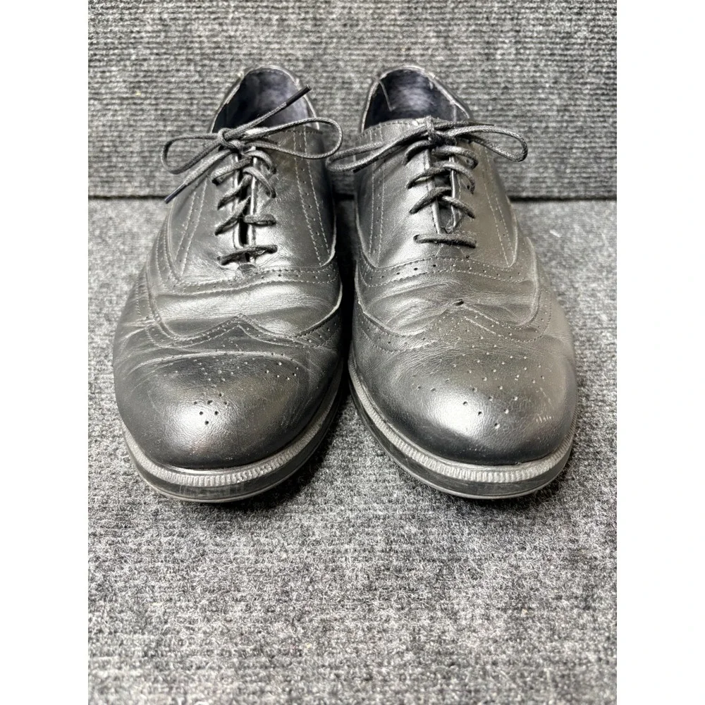 New Balance American Classics Black Leather Wingtip Oxford Shoes Mens 10 D USA